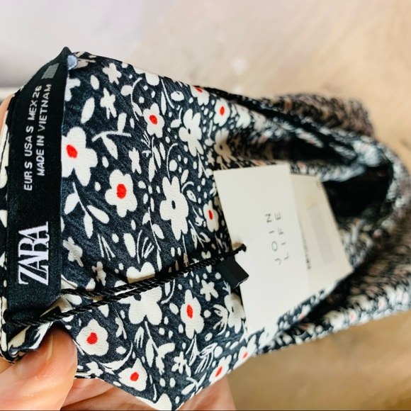 NWT ZARA Floral Print Mini Dress SMALL 3196 - Picture 8 of 9